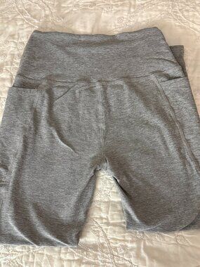 Beyond Yoga x Peloton Gray High Waisted Leggings Heathered Activewear